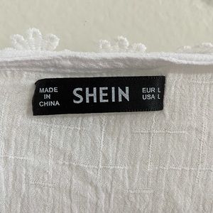 Shein white crop cover up